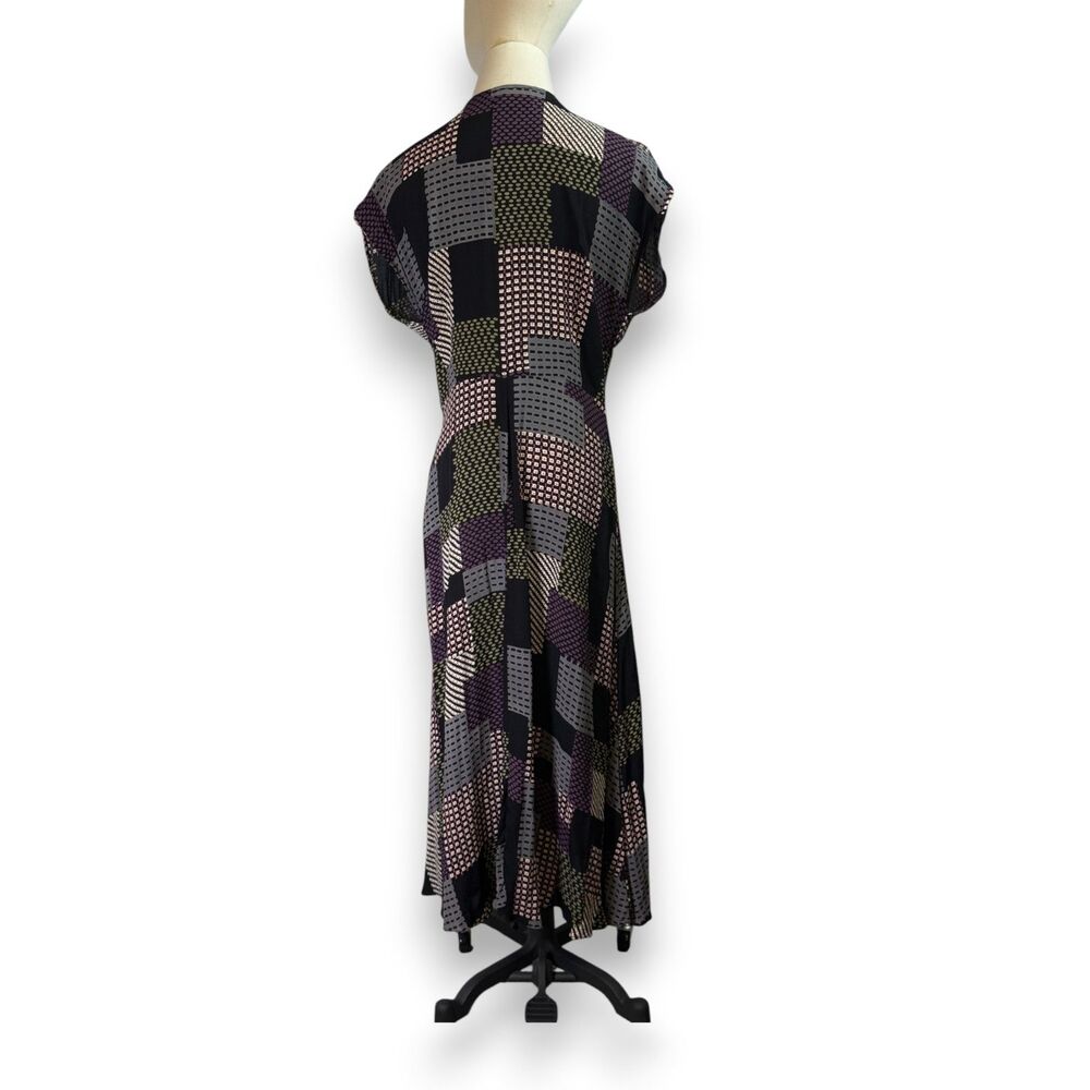 Yvonne LaFleur New Orleans | Patchwork Cottagecore Boho Rayon Dress | Sz M - Picture 2 of 8